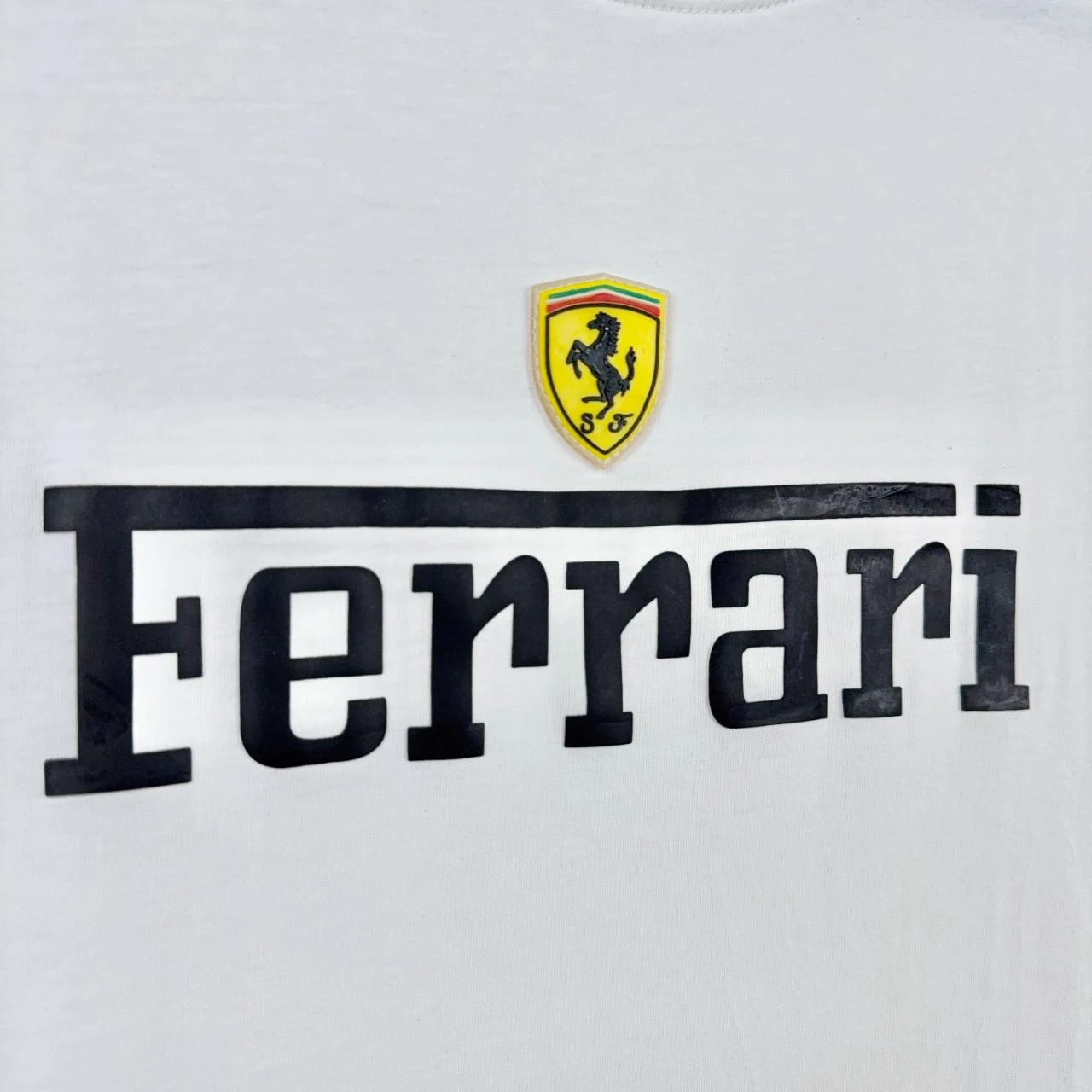 Ferrari Vintage Logo Grafisch T-Shirt Wit M – photo 4